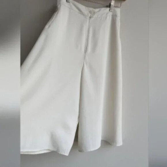 ASOS wide leg culotte pants - cream/white - Picture 3 of 8